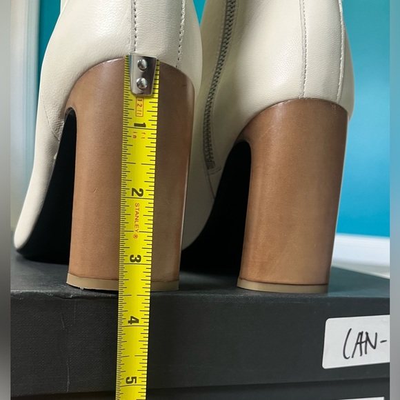 NIB: RAG & BONE Leather Ellis Boot/Booties in Ivory White, Size 6.5 (36.5 EU) - Picture 8 of 15